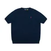 Hochwertige Ralph Lauren Kurzarm Schwarz Strick Solid Luxus