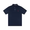 Premium Ralph Lauren Poloshirt aus schwarzer Baumwolle mit Stickerei