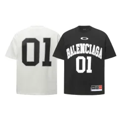 Premium Qualität Balenciaga Kurzarm Schwarz Jersey Oversized Style
