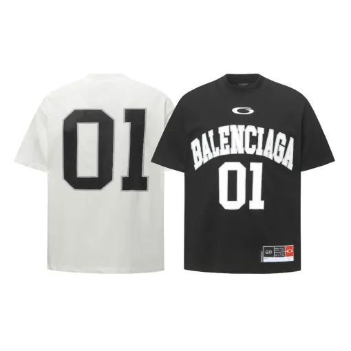 Premium Qualität Balenciaga Kurzarm Schwarz Jersey Oversized Style