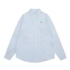 Premium Qualität Ralph Lauren Langarm Blau Streifen Luxus
