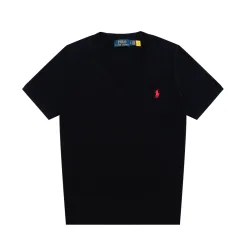 Bestseller Ralph Lauren Kurzarm Schwarzer Strick Klassischer Stil