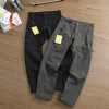 Hochwertige Ami Hose Schwarz Polyester Bestickt Luxus