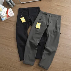 Hochwertige Ami Hose Schwarz Polyester Bestickt Luxus