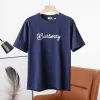 Luxus Burberry Kurzarm Weiß Baumwolle Print Stil