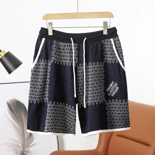 Hochwertige Louis Vuitton Shorts Blaue Baumwolle Minimalistischer Stil