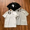 Luxus Zegna Kurzarmhemden Schwarz Baumwolle Casual Luxury