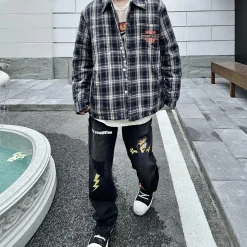 Hochwertige Carhartt Overalls Black Patchwork Kollektion
