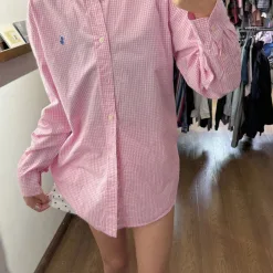 Premium Ralph Lauren Langarmshirt aus weißer Baumwolle im klassischen Stil