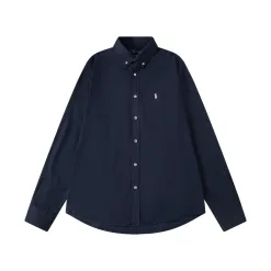 Premium Ralph Lauren Hemd Navy Leinen Classic Collection
