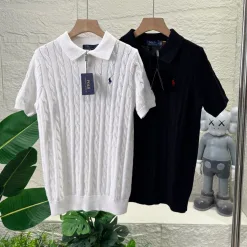 Bestseller Ralph Lauren Kurzarm Weiß Baumwolle Solid Style