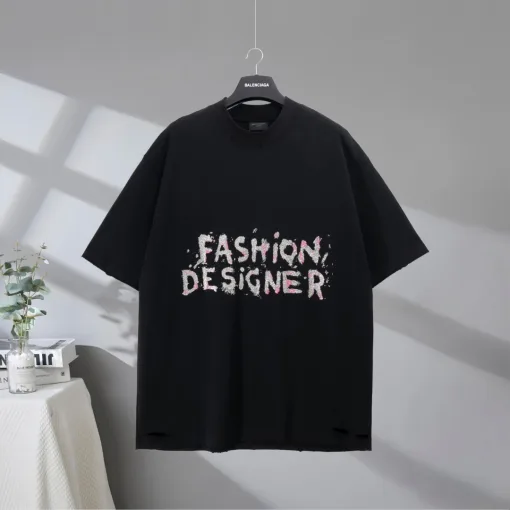 Premium Balenciaga Kurzarm Gold Baumwolle Classic Collection