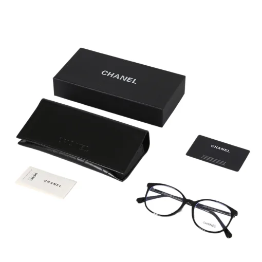 Hochwertige Chanel Brille Schwarz Solid Style