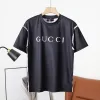 Premium Qualität Gucci Kurzarm Schwarz Baumwolle Logo Luxus