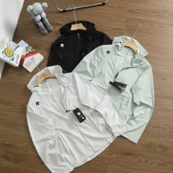 Premium Descente Langarm Schwarz Seide Atmungsaktiv Luxus