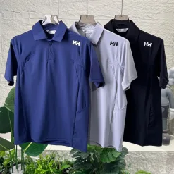 Premium Helly Hansen Kurzarmhemd Grau Seide Casual Kollektion