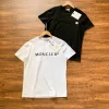 Luxus Moncler Kurzarm Weiß Baumwolle Logo Stil