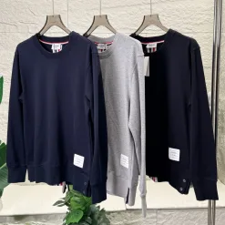Premium Thom Browne Sweatshirts Schwarz Strick Klassischer Stil