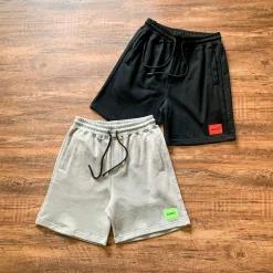 Premium Hugo Boss Shorts Rote Baumwolle Logo Kollektion