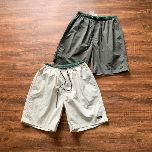 Premium L.L.Bean Shorts Grün Nylon Retro Luxus