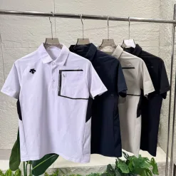 Bestseller Descente Kurzarm Schwarz Baumwolle Atmungsaktiv Stil