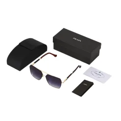 Hochwertige Prada Sonnenbrille im Lila-Farbverlaufsstil