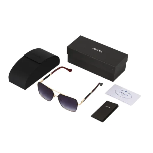 Hochwertige Prada Sonnenbrille im Lila-Farbverlaufsstil