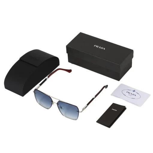 Hochwertige Prada Sonnenbrille Blau Gradient Luxus
