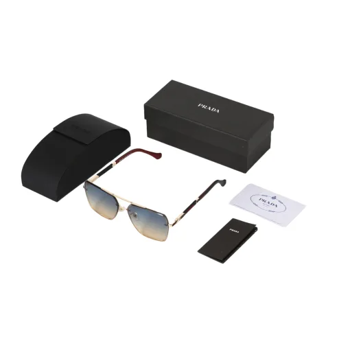 Hochwertige Prada Sonnenbrille im Blau-Farbverlaufsstil