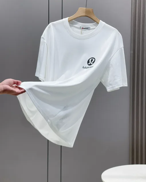 Premium Lululemon Kurzarm-Kollektion aus schwarzer Baumwolle