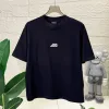 Luxus Balenciaga Kurzarm Schwarz Baumwolle Casual Style