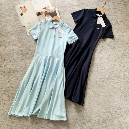Premium Lacoste Kurzarmkleid Sky Elegant Style