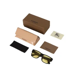 Luxus-Brille von Burberry aus gelbem Nylon im sportlichen Stil