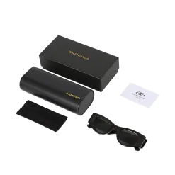 Hochwertige Balenciaga Brille Schwarz Minimalist Kollektion