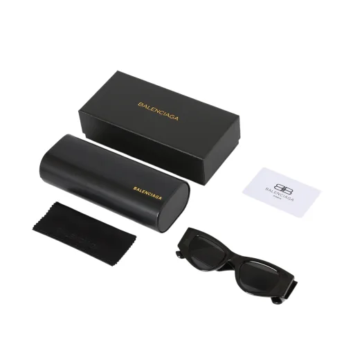 Hochwertige Balenciaga Brille Schwarz Minimalist Kollektion