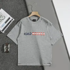 Meistverkaufte Balenciaga Kurzarm-Logo-Kollektion aus schwarzer Baumwolle