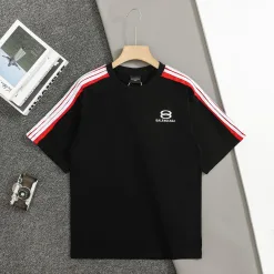 Premium Balenciaga Kurzarm-Logo-Kollektion aus weißer Baumwolle