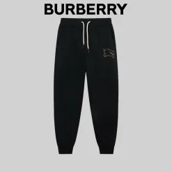 Hochwertige Burberry Jogginghose Schwarz Logo Luxus