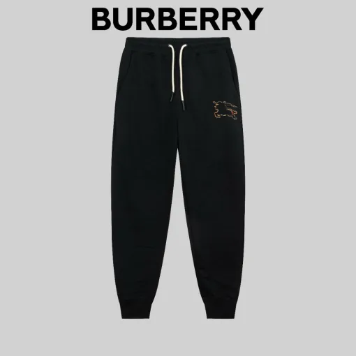 Hochwertige Burberry Jogginghose Schwarz Logo Luxus