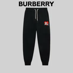 Hochwertige Burberry Jogginghose in Schwarz im minimalistischen Stil