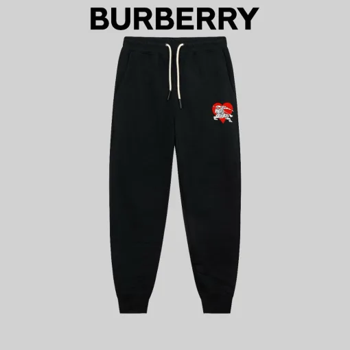 Hochwertige Burberry Jogginghose in Schwarz im minimalistischen Stil