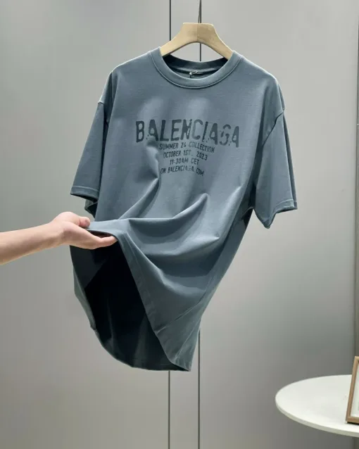 Balenciaga – Kurzärmliges Baumwoll-Print-Modell in Premiumqualität in Schwarz