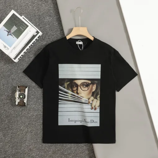 Luxus-Logo-Kollektion aus weißer Baumwolle mit kurzen Ärmeln von Dior