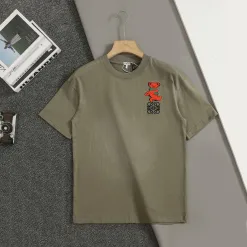 Premium Qualität Loewe Kurzarm Grün Baumwolle Washed Style