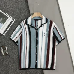 Luxus Louis Vuitton Kurzarm Baumwolle Atmungsaktiv Stil