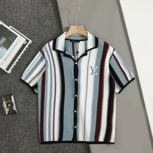 Luxus Louis Vuitton Kurzarm Baumwolle Atmungsaktiv Stil