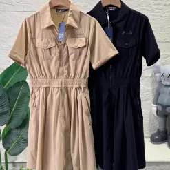 Hochwertiges Fila Kleid Khaki Modern Style