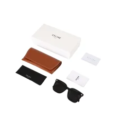 Luxus-Sonnenbrille von Celine in Schwarz, klassischer Luxus