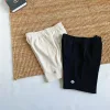 Luxus Descente Shorts Schwarz Baumwolle Solid Luxury