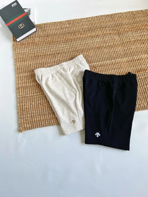 Luxus Descente Shorts Schwarz Baumwolle Solid Luxury